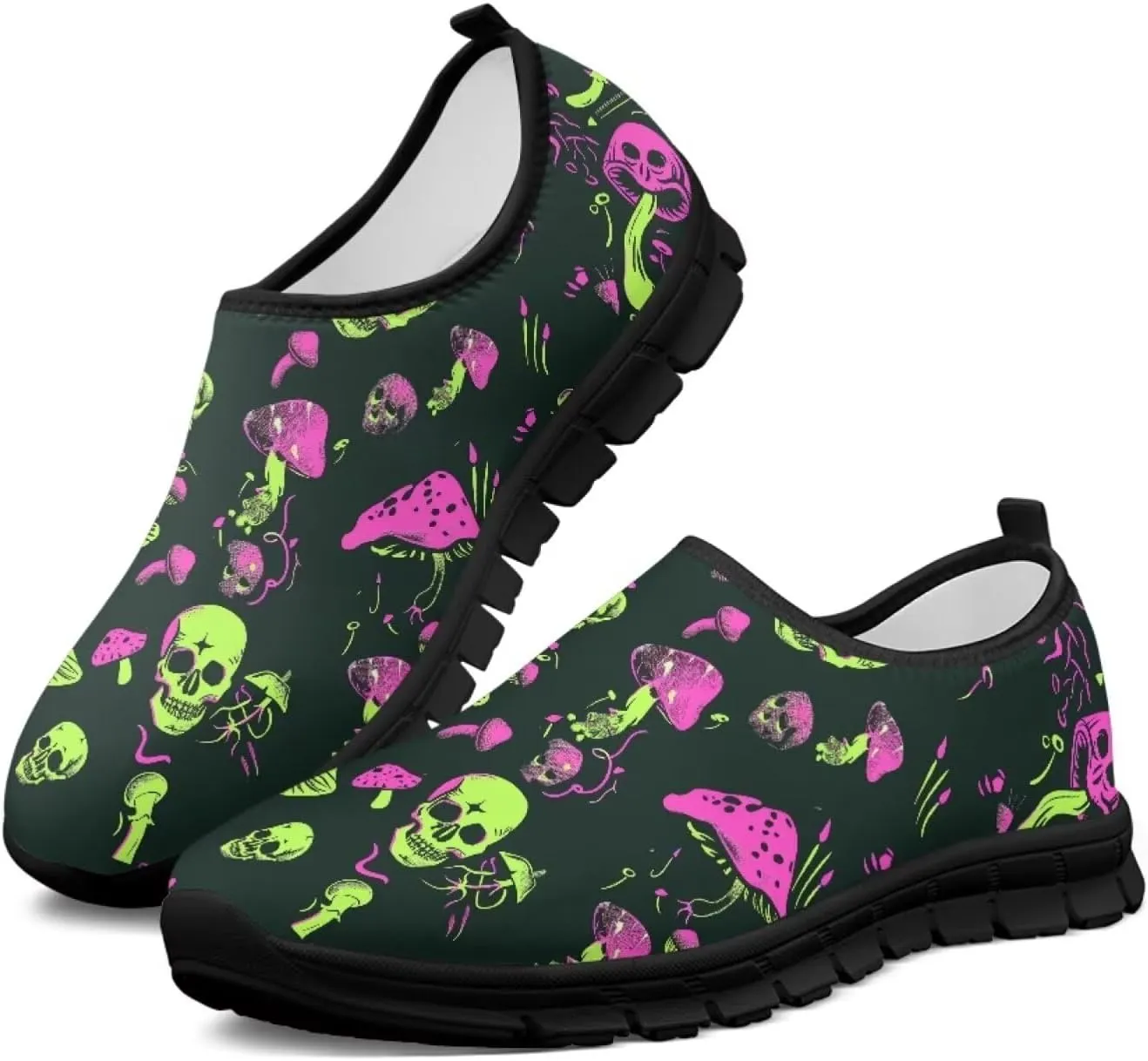 Aesthetic Plant Botanical Loafer Womens Slip On Shoes Non Slip Breathable Tennis Shoes Travel Work Shoes