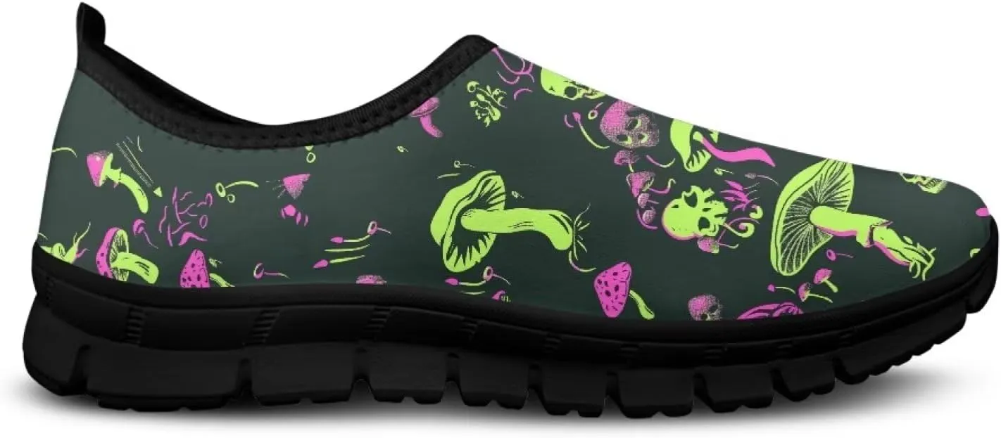 Aesthetic Plant Botanical Loafer Womens Slip On Shoes Non Slip Breathable Tennis Shoes Travel Work Shoes