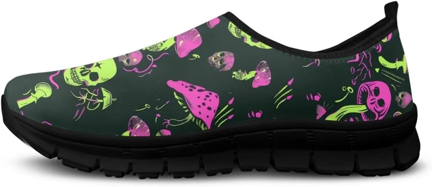 Aesthetic Plant Botanical Loafer Womens Slip On Shoes Non Slip Breathable Tennis Shoes Travel Work Shoes