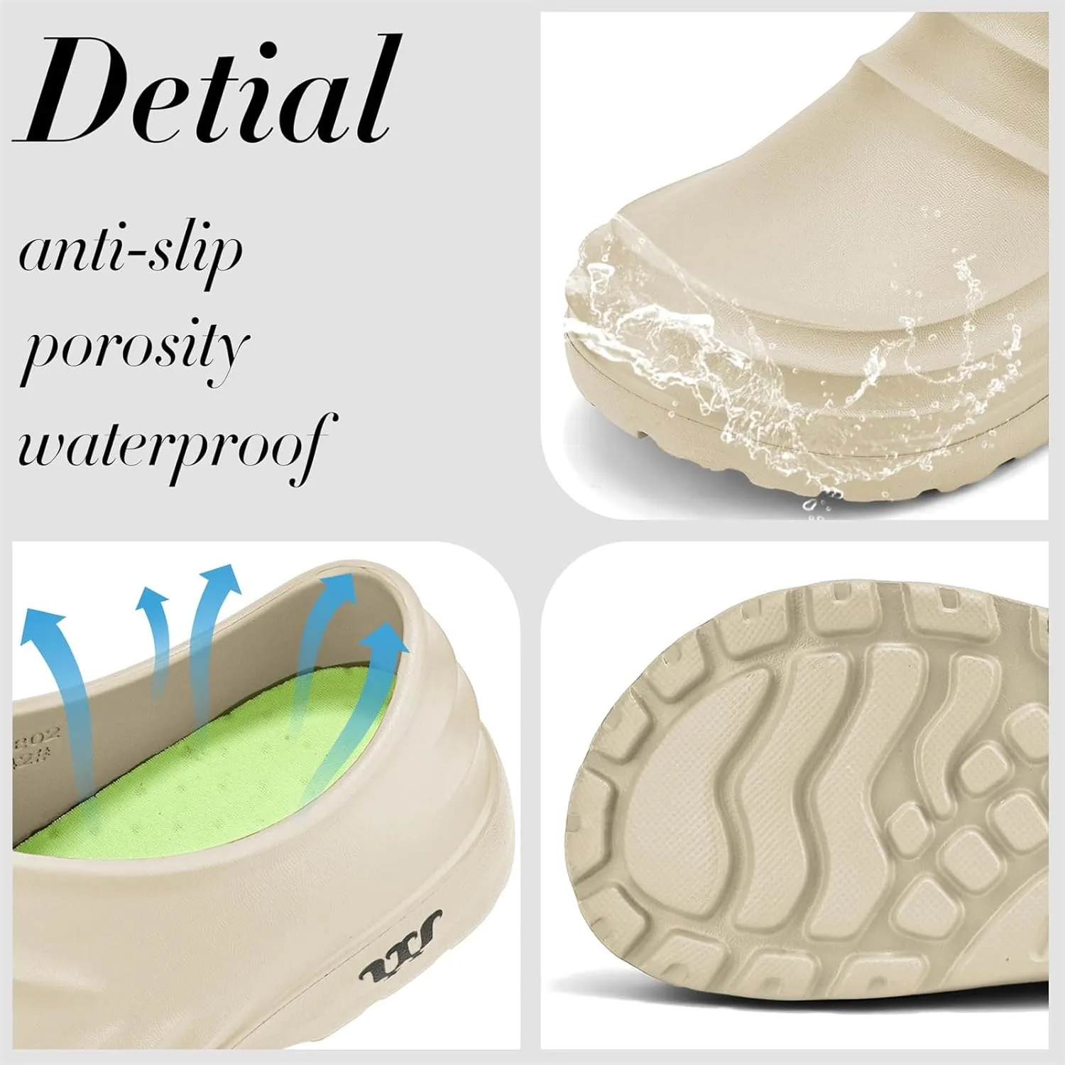 Armadillo Chef Shoes Unisex Water Resistant Non Slip Resistant Lightweight Waterproof for Work Clogs Shoes