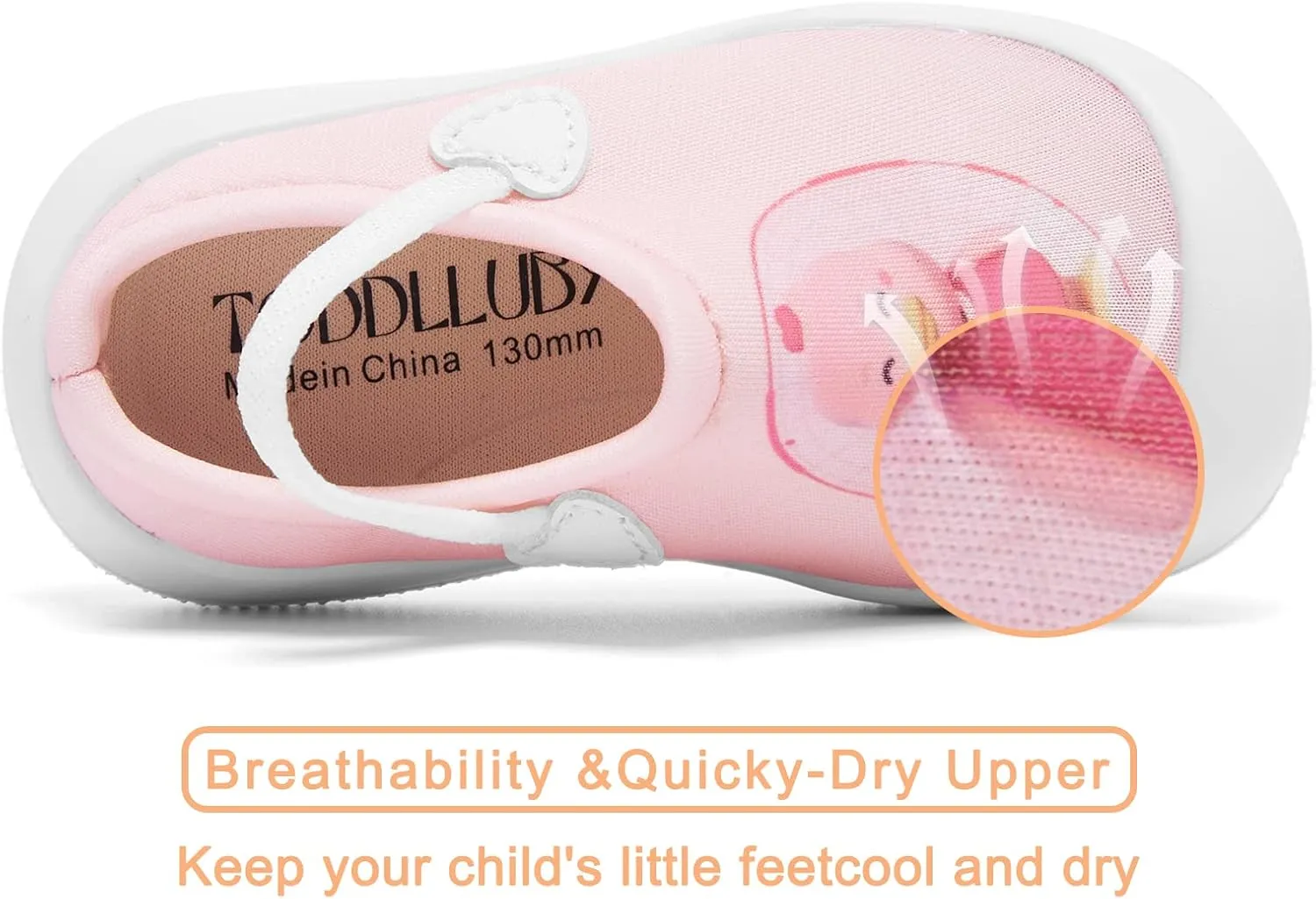 Baby Girls Water Shoes Barefoot Sandals Walking Slippers Shoes Aqua Socks Summer Beach Swim Pool Shoes Breathable Slip On Quick-Dry Non-Slip Crib Shoe