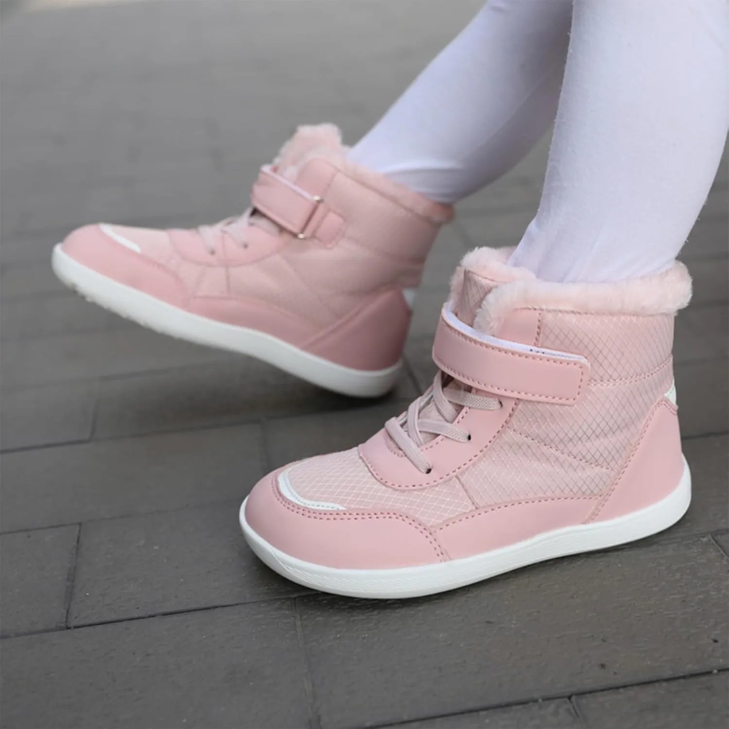 Boots for Girls Kids Winter Snow Boots Waterproof Outdoor Warm Fur Lined Shoes Cold Weather Warm Resistance Hook Loop Boots