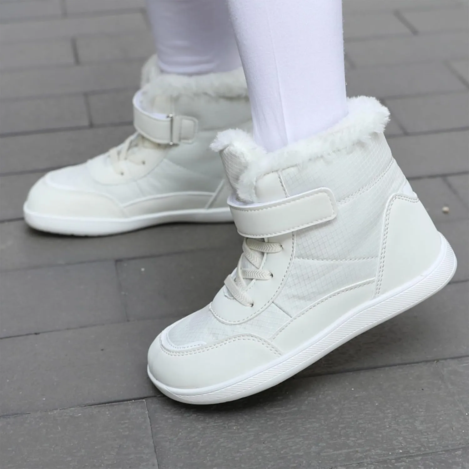 Boots for Girls Kids Winter Snow Boots Waterproof Outdoor Warm Fur Lined Shoes Cold Weather Warm Resistance Hook Loop Boots