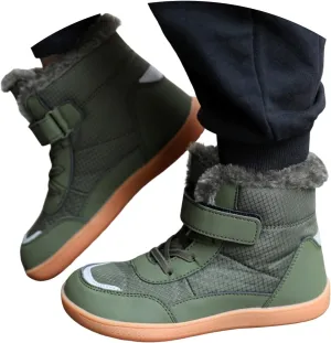 Boots for Girls Kids Winter Snow Boots Waterproof Outdoor Warm Fur Lined Shoes Cold Weather Warm Resistance Hook Loop Boots