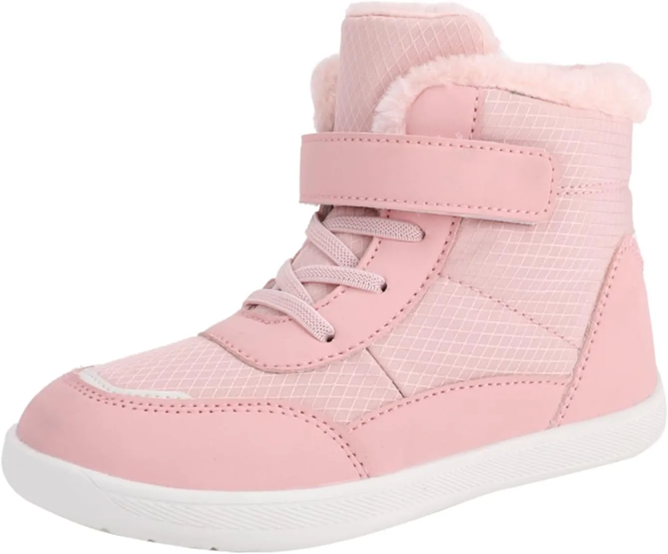 Boots for Girls Kids Winter Snow Boots Waterproof Outdoor Warm Fur Lined Shoes Cold Weather Warm Resistance Hook Loop Boots