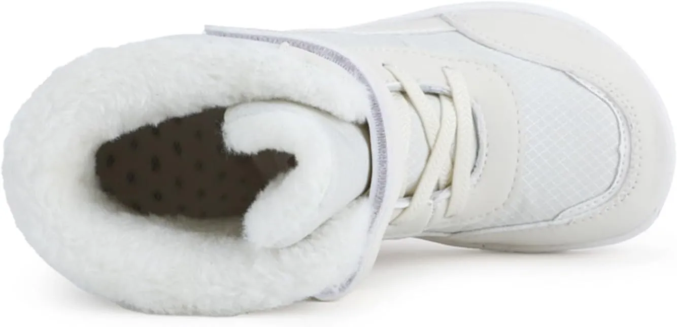 Boots for Girls Kids Winter Snow Boots Waterproof Outdoor Warm Fur Lined Shoes Cold Weather Warm Resistance Hook Loop Boots