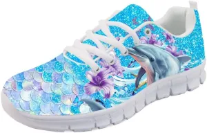Forchrinse Pink Llama Alpaca Women's Walking Shoes Comfort Non Slip Running Shoes Lightweight Athletic Sport Shoes