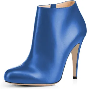 FSJ Women Fashion Almond Toe Boots Stiletto High Heels Ankle Booties Comfy Shoes Side Zipper US Size 4-15 US