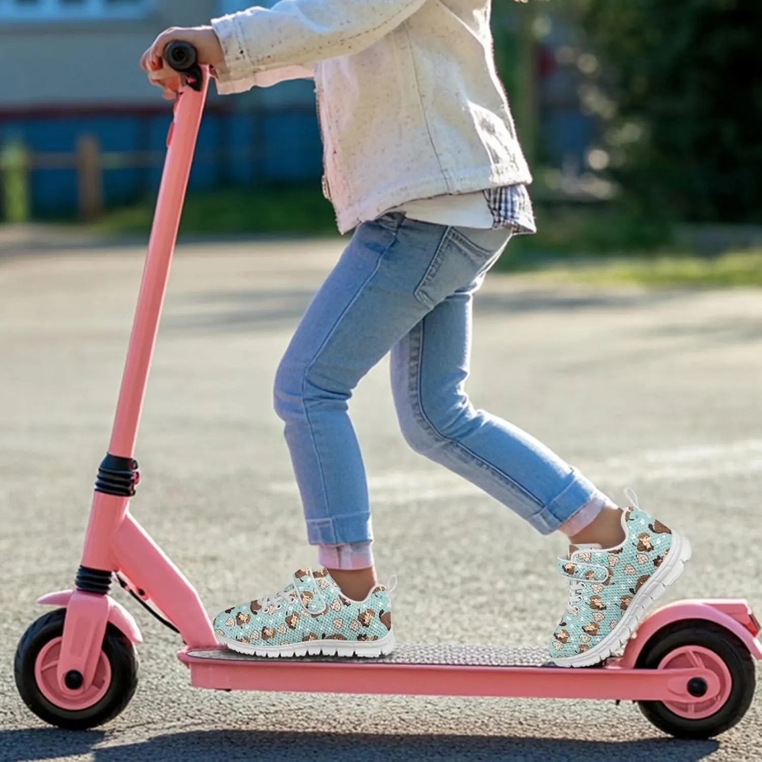 Girls Active Sneakers Boys Running Shoes Kids Slip On Trainers