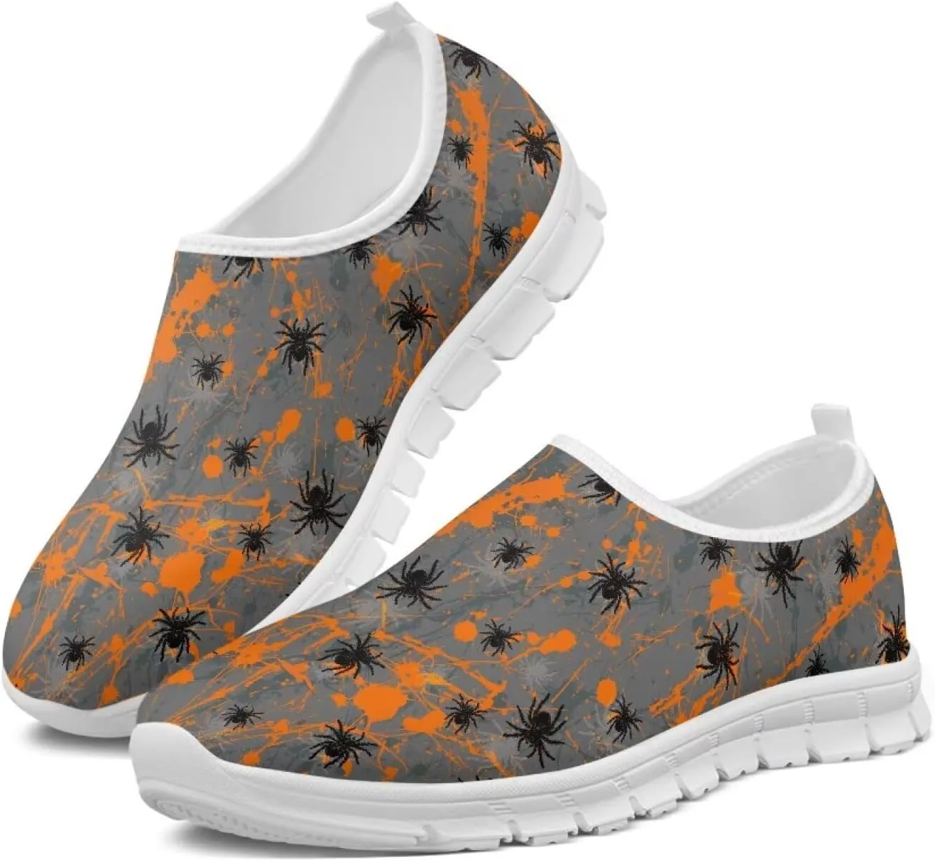 Halloween Walking Shoes for Men Non Slip Breathable Sneakers Casual Running Shoes Lightweight Leisure Gym Sneakers Size 5-14