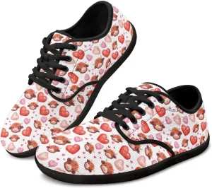 Herat Womens Lace Up Fashion Sneakers Daily Casual Shoes Breathable Mesh Upper Walking Shoes