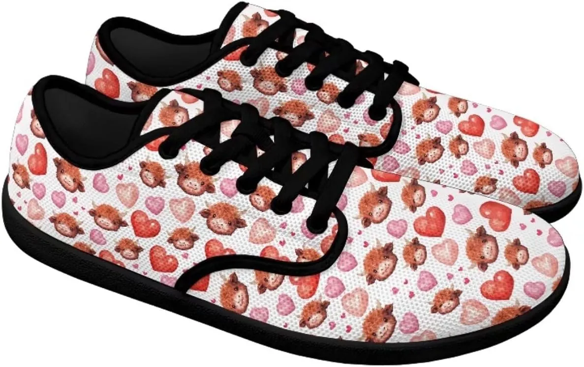 Herat Womens Lace Up Fashion Sneakers Daily Casual Shoes Breathable Mesh Upper Walking Shoes