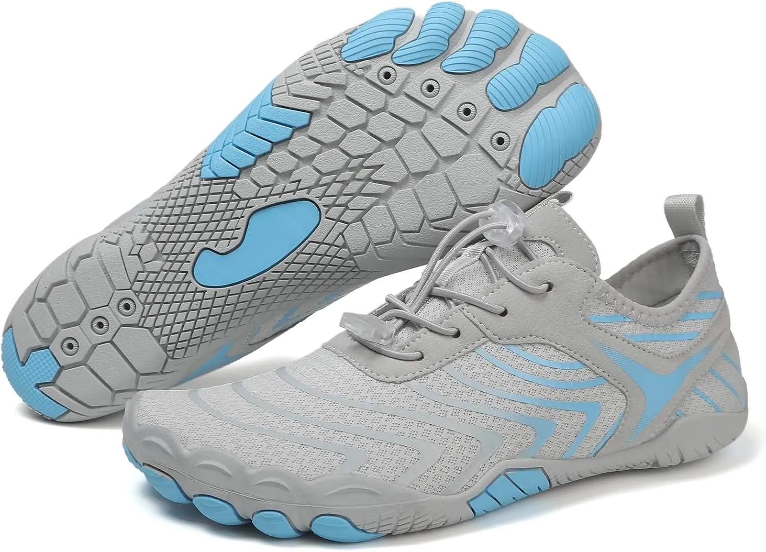 Hike Barefoot Water Shoes for Women Men, Barefoot Shoes with Wide Toe Box, Non-Slip & Quick Dry Breathable Aqua Socks for Beach Pool Aqua Swim Surf Hiking Walking Shoes