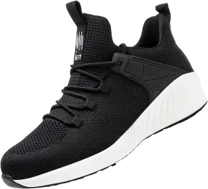 Lightweight Work Safety Sneakers,Work Shoes Provides a Comfortable, Breathable, Long-Term Foot Experience with Flying Woven Upper Material,