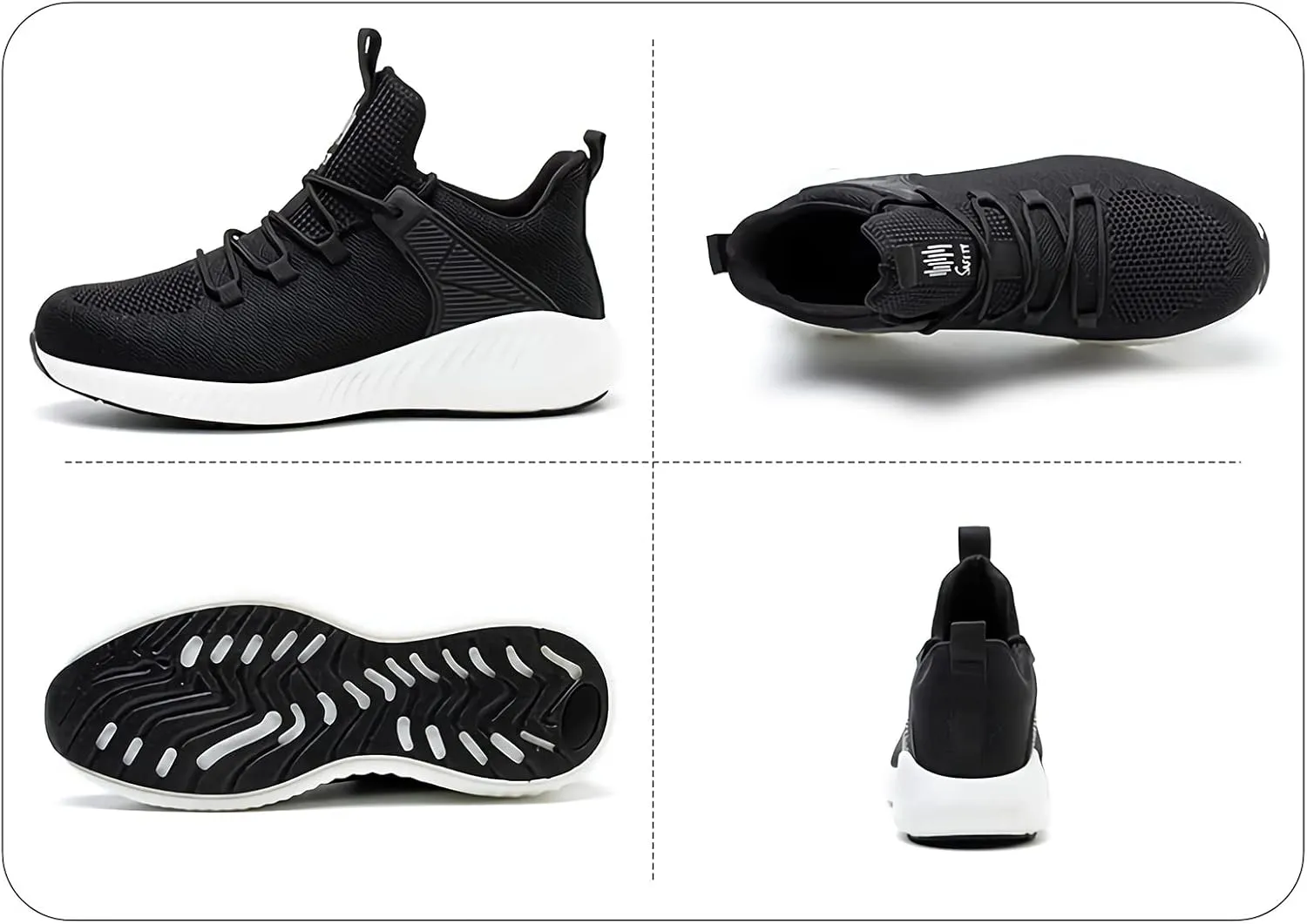 Lightweight Work Safety Sneakers,Work Shoes Provides a Comfortable, Breathable, Long-Term Foot Experience with Flying Woven Upper Material,