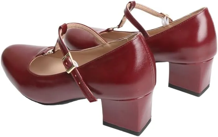 MEOTINA Cute Bow Heels Mary Janes Shoes Women Dress Platform Strappy High Heels Kawaii Shoes
