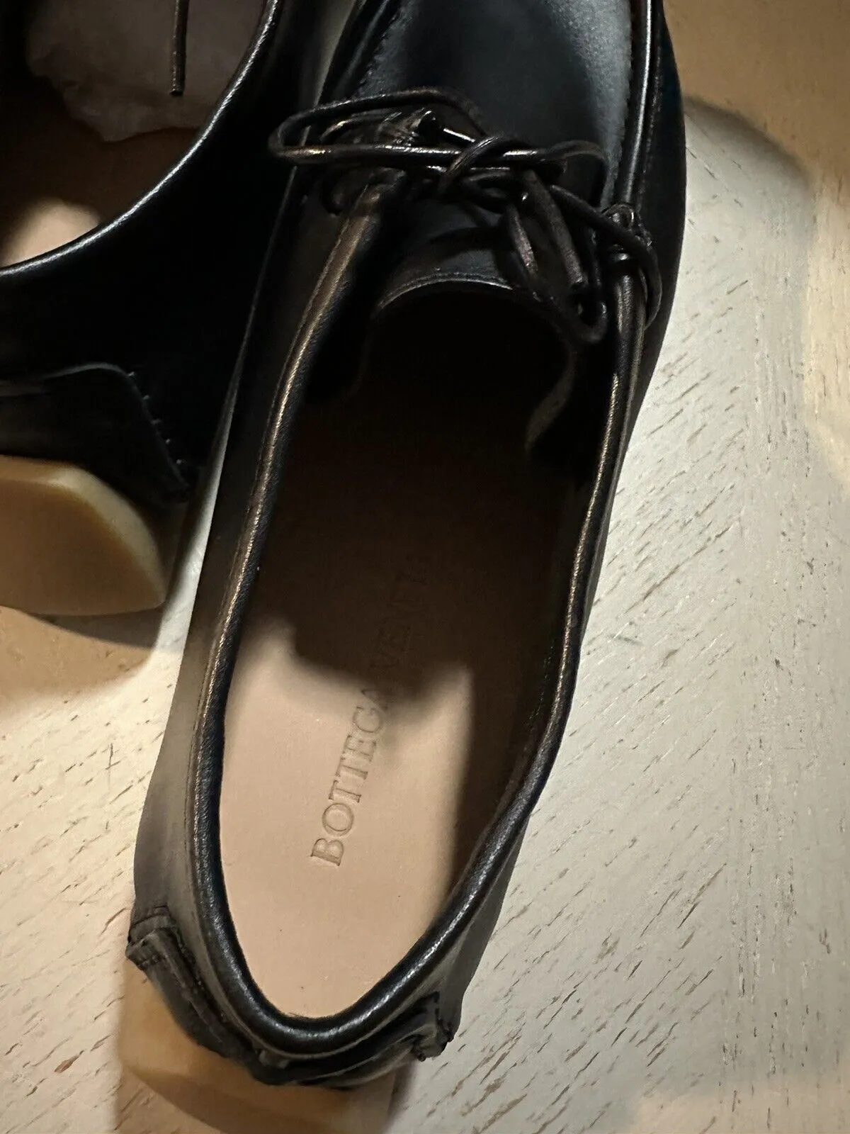New $760 Bottega Venetta Men Leather Driver Loafers Shoes Black 11 US/44 Eu