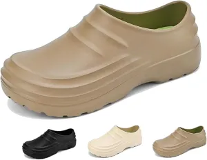 Non Slip Chef Clogs Shoes, Mens Slip Resistant Lightweight Waterproof Oil Resistant Wide Chef Shoes, Outdoor Service Walking Work Booties, for Garden, Indoor, Chef, Kitchen, Nurse, Outdoor
