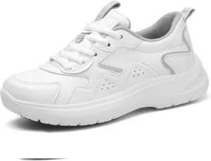 Non Slip Work Shoes Women Food Service-Lightweight and Comfortable Lace Up Shoe Suitable for Restaurants and Crew Work
