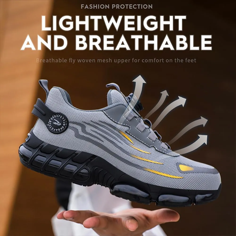 Prestivos Steel Toe Shoes, Lightweight Work Shoe, Safety Toe Shoes, Composite Toe Shoe for Men Women