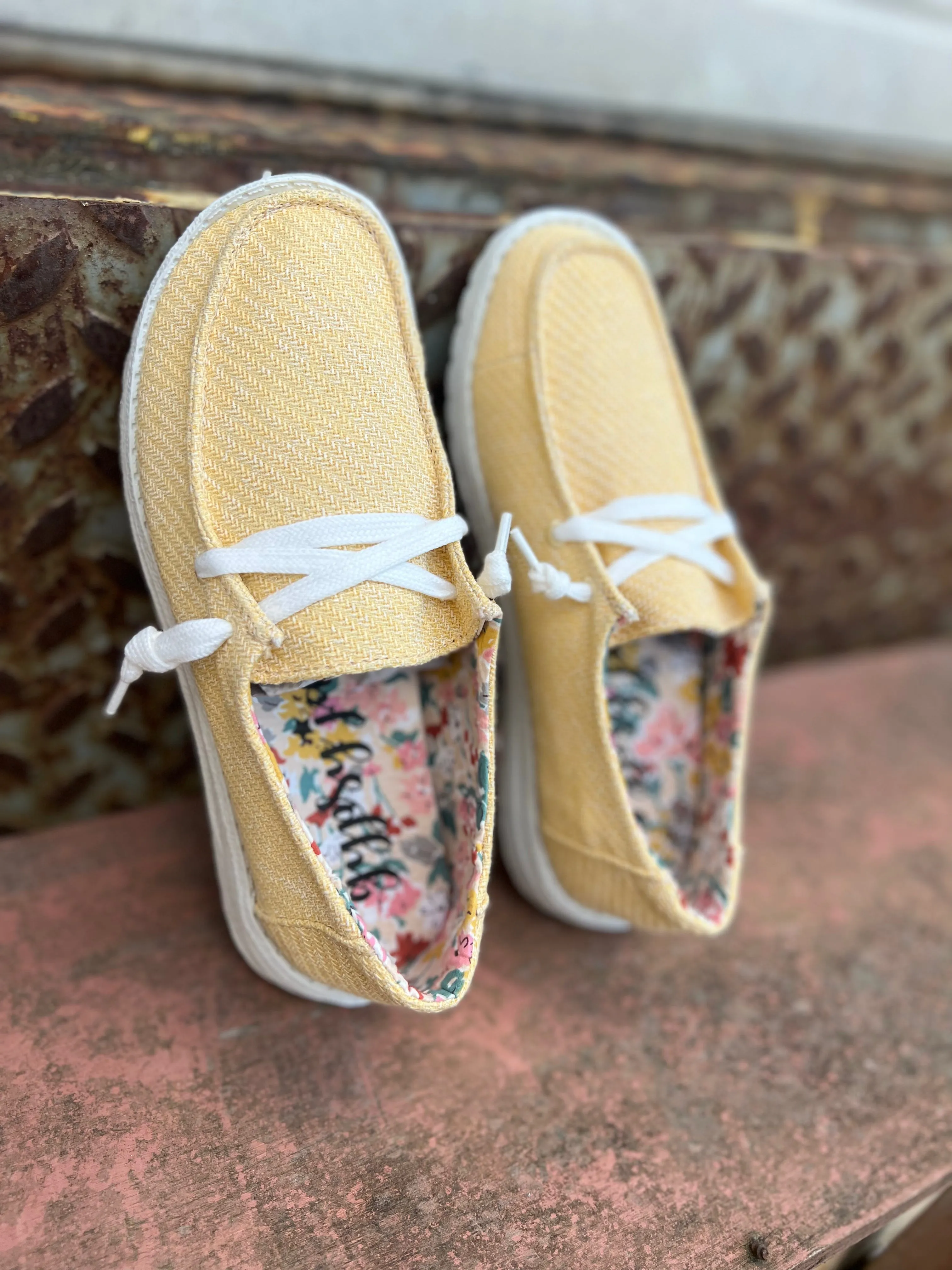 Rosa Boat Shoes (Yellow)