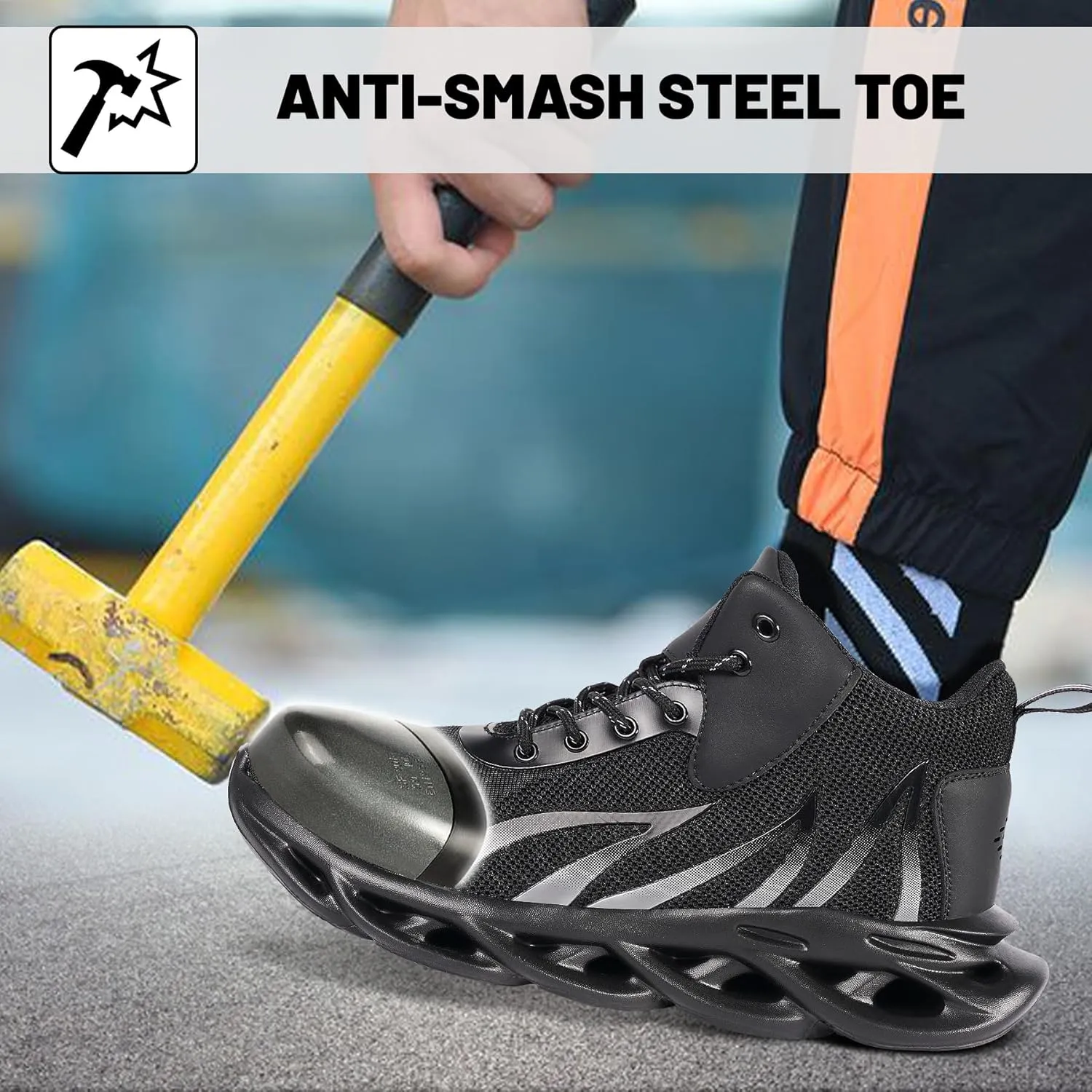 Shoes Steel Toe Shoes for Men Women Slip On Lightweight Comfortable Safety Shoes Lounging Fashion Safety Shoes