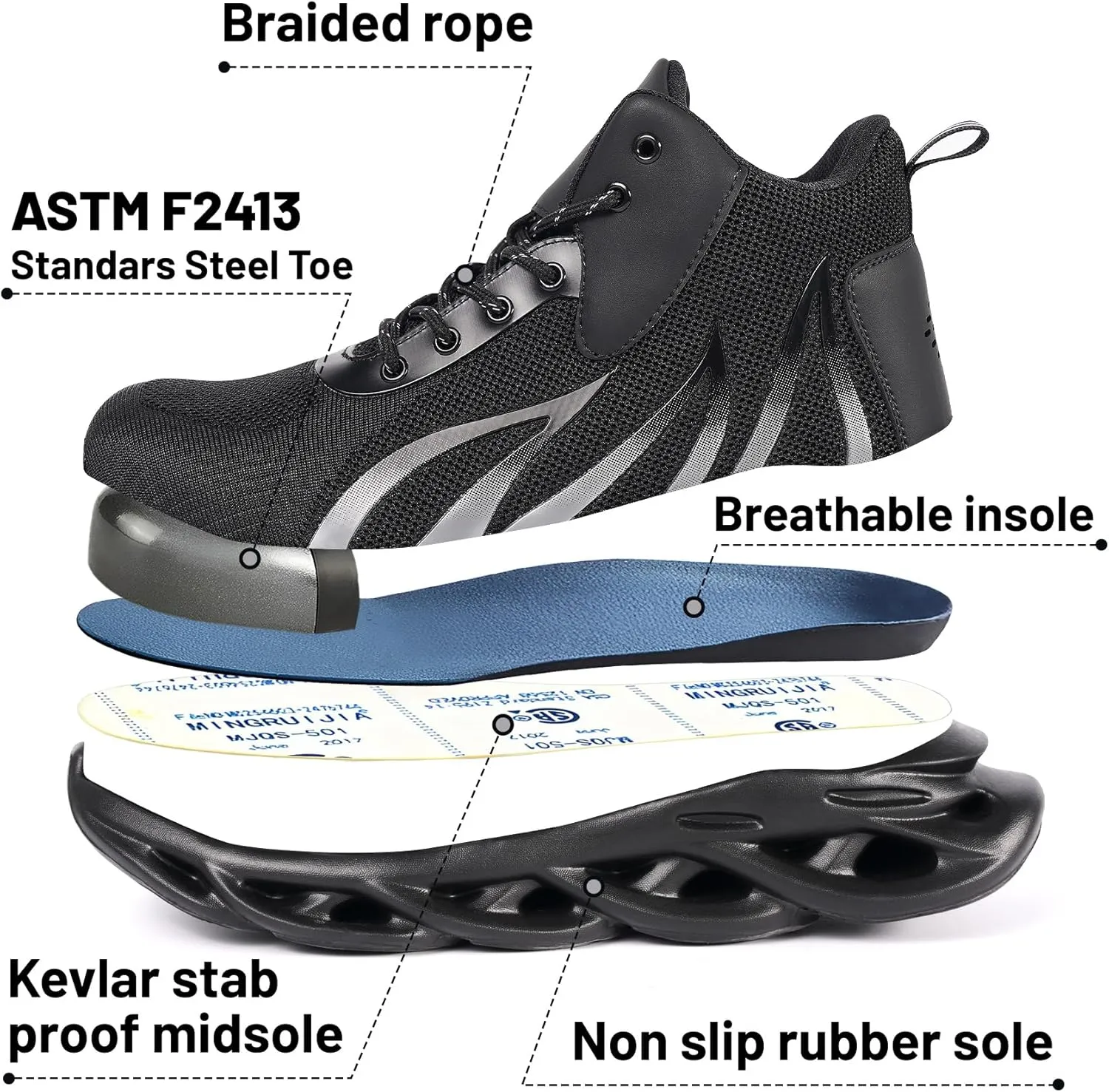 Shoes Steel Toe Shoes for Men Women Slip On Lightweight Comfortable Safety Shoes Lounging Fashion Safety Shoes