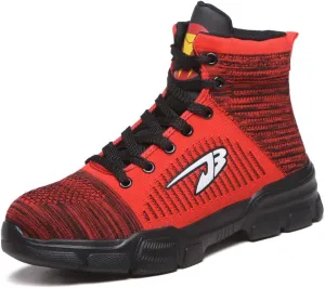 Steel Toe Shoes for Men Fashion Lightweight High Top Steeltoe Safety Work Shoes Industrial Construction Outdoor Boot
