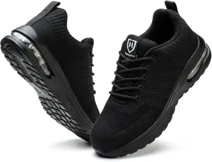 Steel Toe Shoes for Men Women Lightweight Comfortable Work Shoes Indestructible Slip Resistant Safety Shoes for Construction