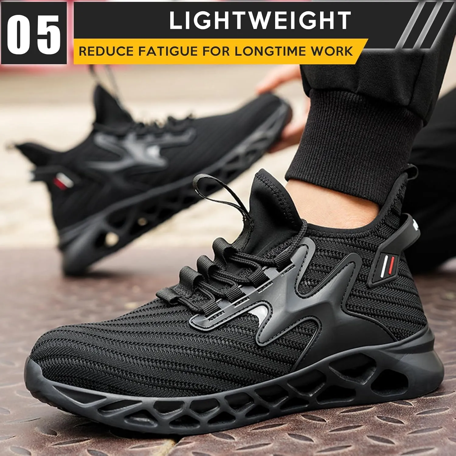 Steel Toe Shoes for Men Women Lightweight Work Shoes Indestructible Construction Safety Toe Boots