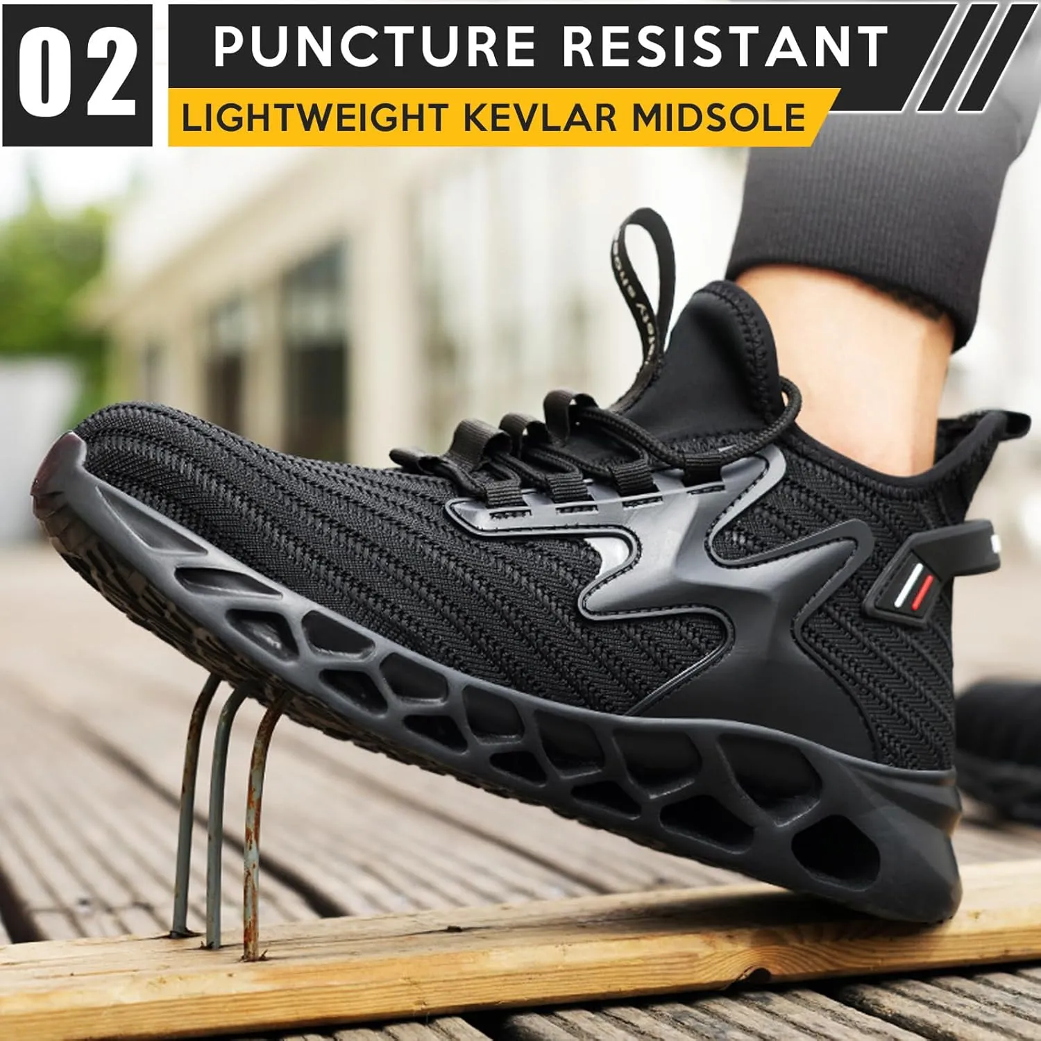 Steel Toe Shoes for Men Women Lightweight Work Shoes Indestructible Construction Safety Toe Boots