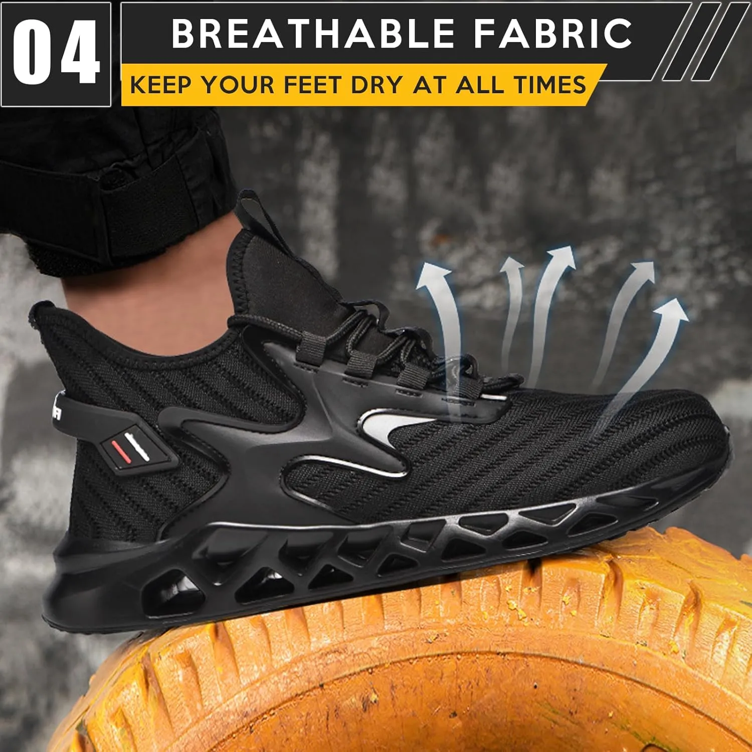 Steel Toe Shoes for Men Women Lightweight Work Shoes Indestructible Construction Safety Toe Boots