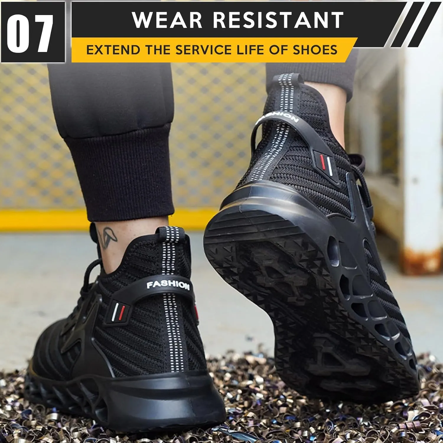 Steel Toe Shoes for Men Women Lightweight Work Shoes Indestructible Construction Safety Toe Boots