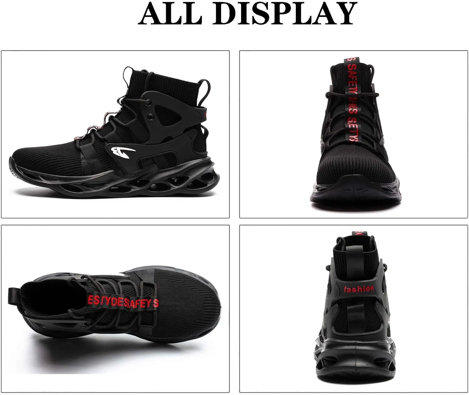 Steel Toe Work Boots for Men Women Lightweight Industrial & Construction Indestructible Safety Comfortable Shoes