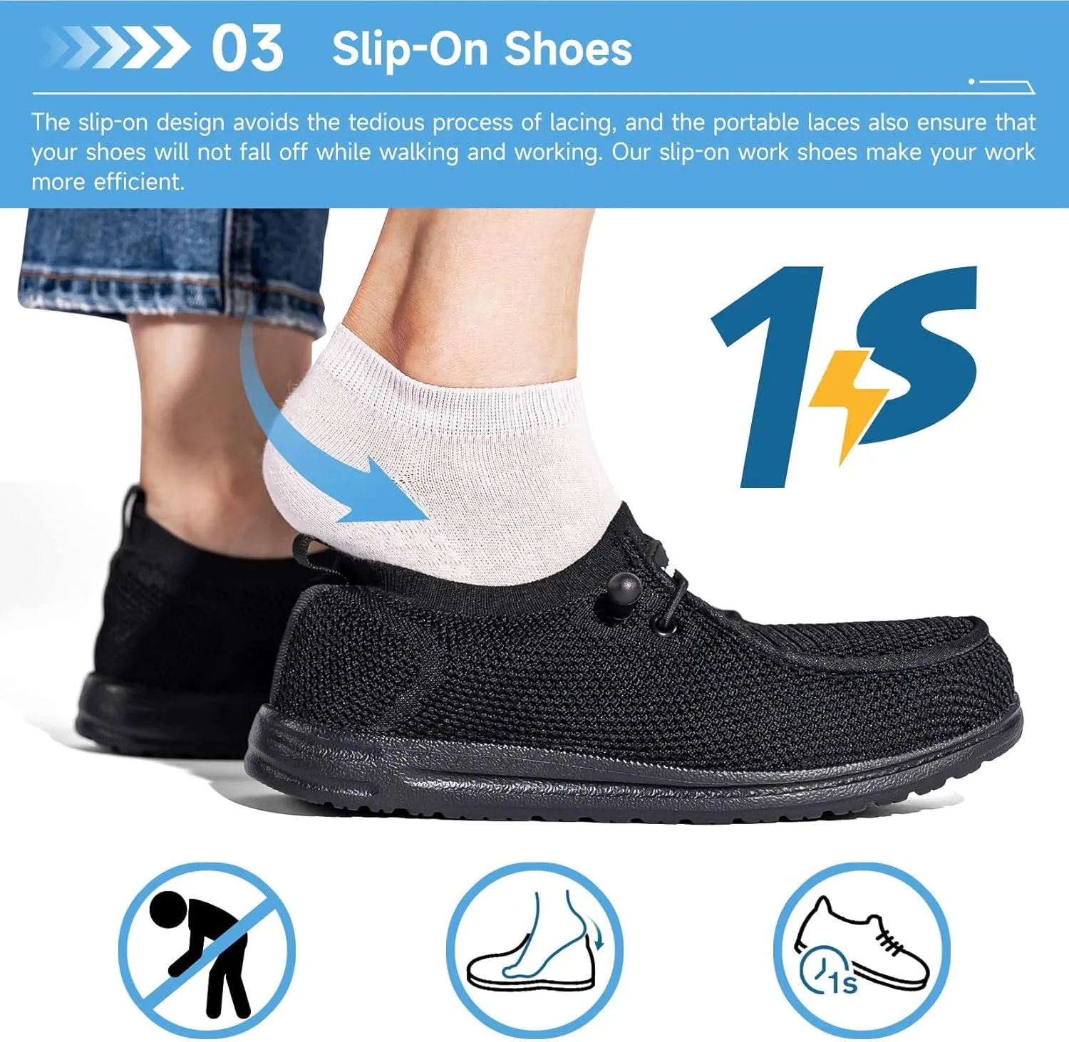 Tinefiy Steel Toe Shoes for Women Lightweight Comfortable Slip On Safety Work Sneakers Cushion Puncture Proof Shoes Indestructible Shoe