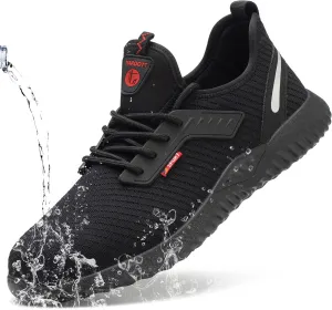 ulogu Waterproof Steel Toe Shoes for Men Women Lightweight Comfortable Puncture Proof Safety Work Sneakers Construction & Industrial
