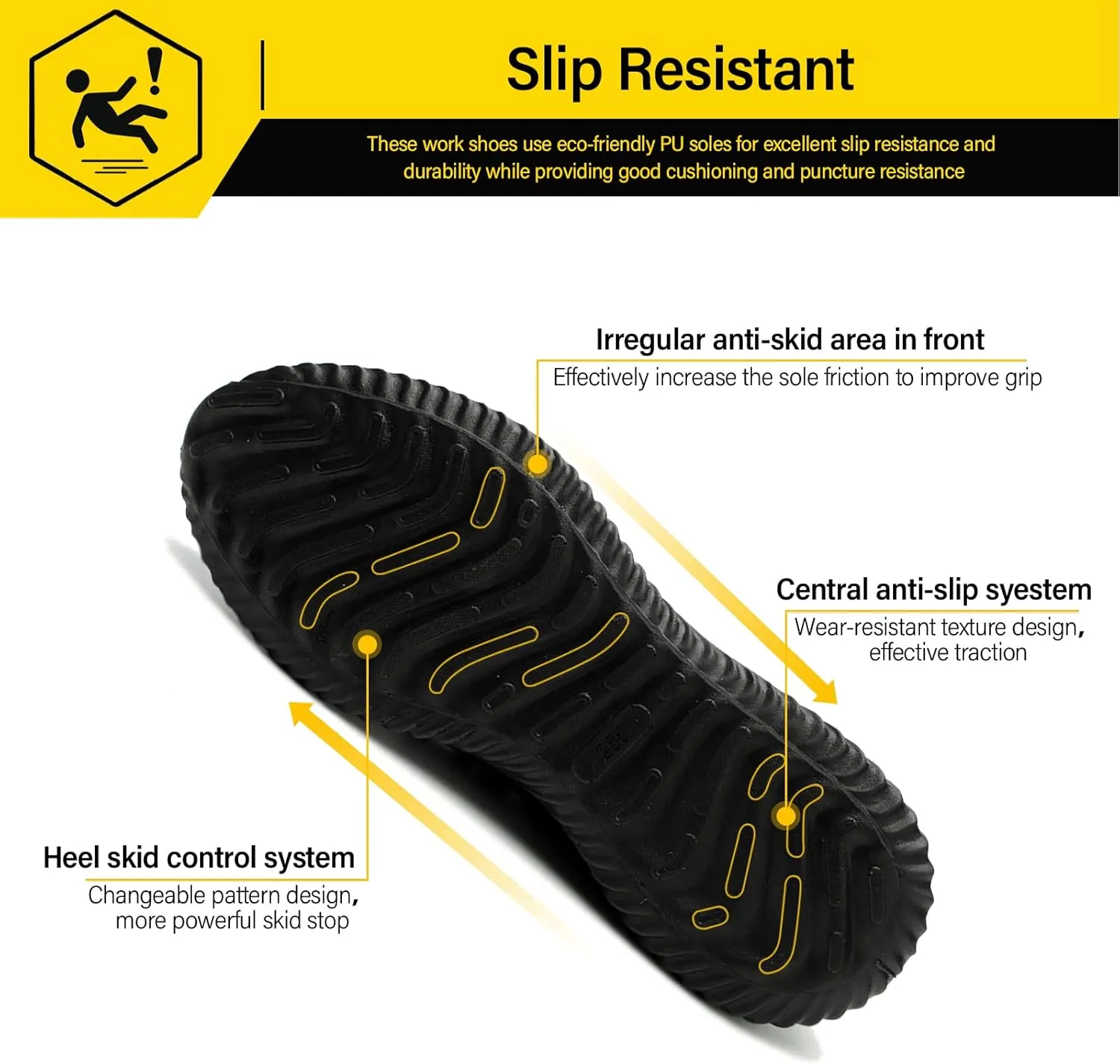 ulogu Waterproof Steel Toe Shoes for Men Women Lightweight Comfortable Puncture Proof Safety Work Sneakers Construction & Industrial