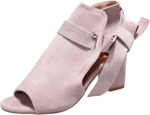 UOQAPRE Women's Chunky Heeled Sandals Ankle Strap Block Dress Pumps Shoes Summer Open Toe Low Heeled Party Sandals for Women