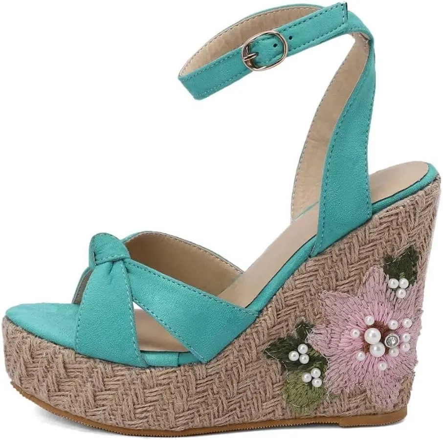 Wedge Summer Shoes Sandals For Women Platform Flip Flops Fashion Knitted Casual Party Shoes Female Large Size