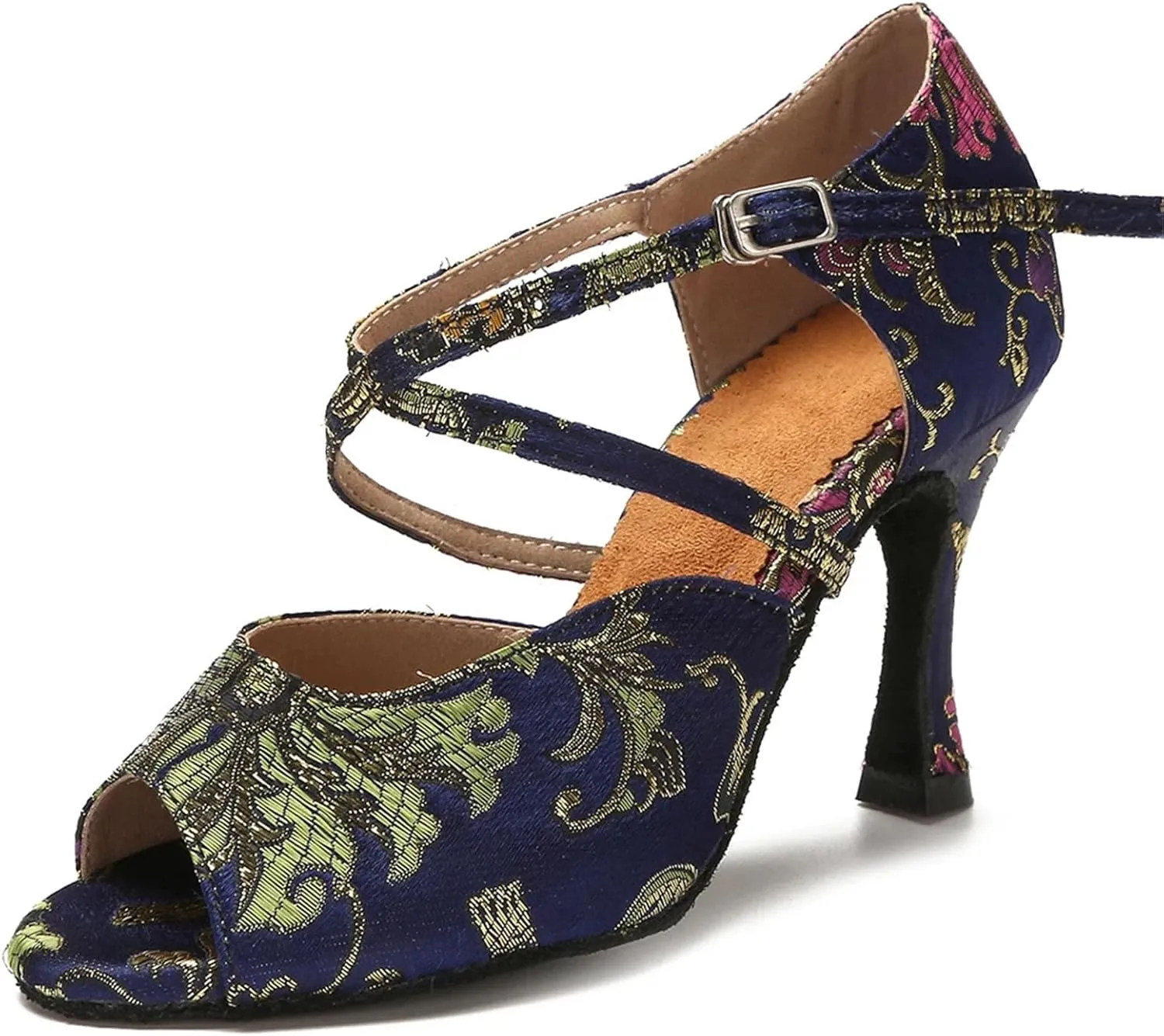 Women's Latin Dance Training Shoes - Tango Salsa Rumba Ballroom Heels, 10CM/3.9Inch Heel Height