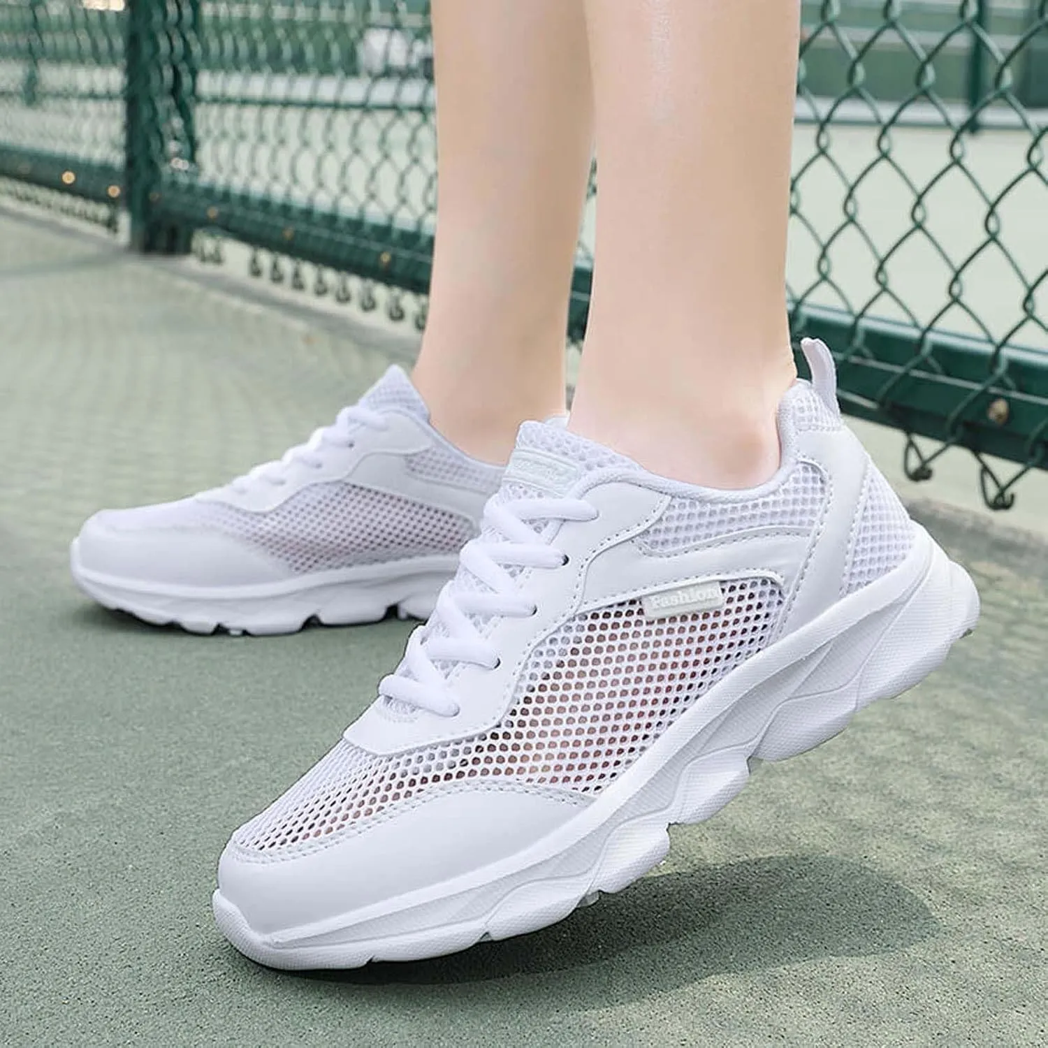 Women's Slip on Walking Shoes Memory Foam Non Slip Arch Support Running Shoes Breathable Mesh Sports Workout Tennis Shoes Lightweight Fashion Sneakers